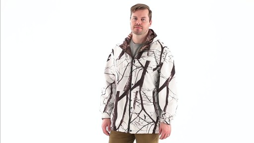 Master Sportsman Men's Reversible Camo / Snow Jacket Waterproof 360 View - image 7 from the video